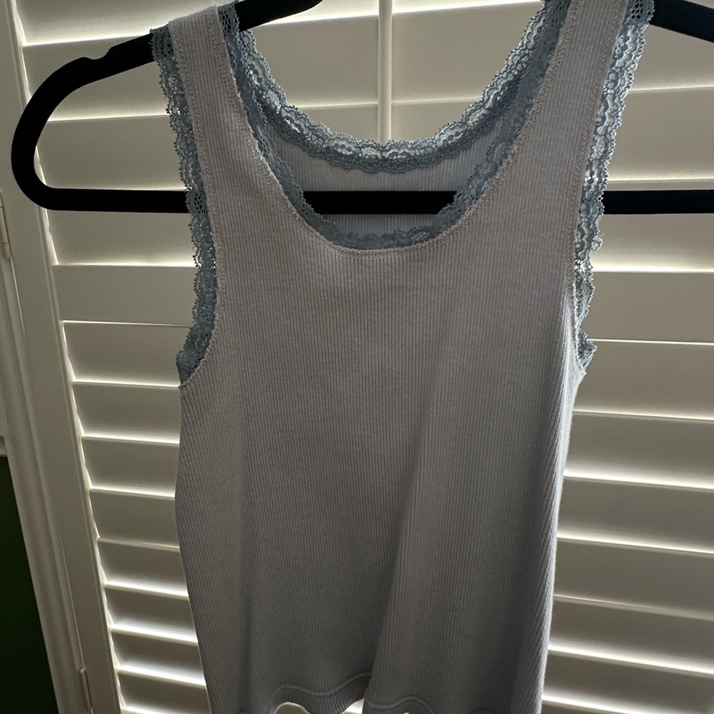 2 Brandy Melville Lace Trim Tanks